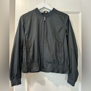 Banana Republic Black Satin Bomber Jacket Size M
